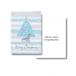 Merry Christmas Abstract Tree Corporate Holiday Cards