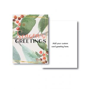 Season's Greeting Holly Corporate Holiday Cards
