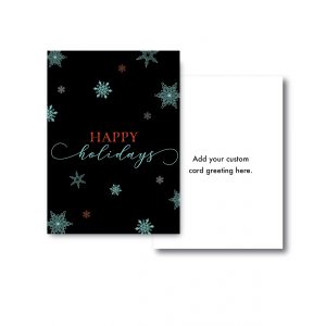 Happy Holidays Blue Snowflakes Corporate Holiday Cards