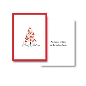 Merry Christmas Red & Gold Tree Corporate Holiday Cards