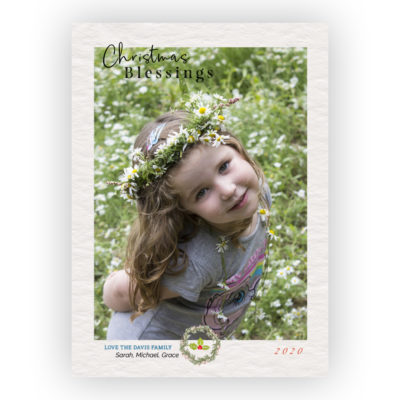 Photo Holiday Cards: Wreath Paper Frame