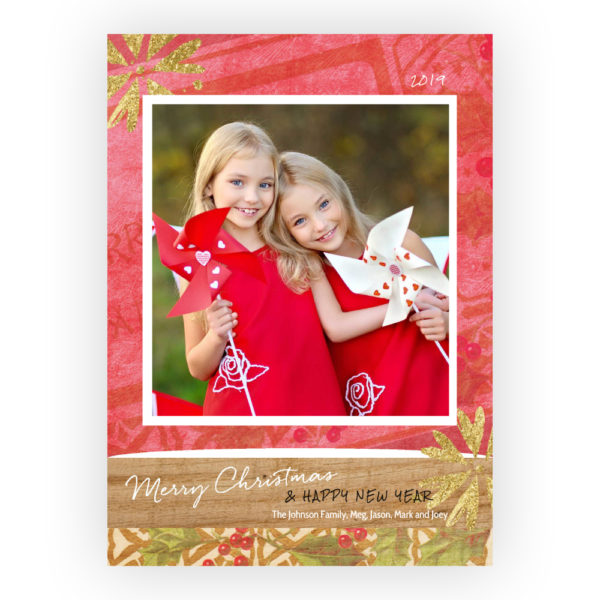 Photo Holiday Cards: Merry Christmas & Happy New Year