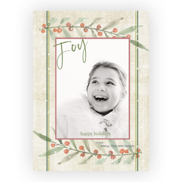 Photo Holiday Cards: Joy & Happy Holidays