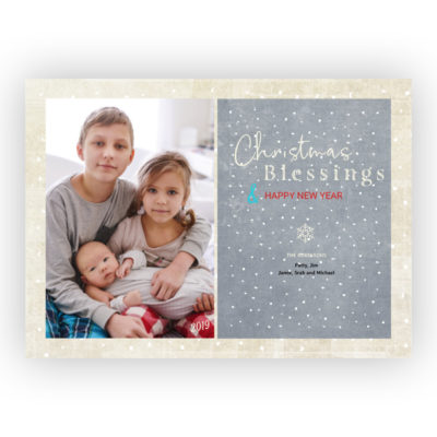 Holiday Photo Cards - Chrismas Blessing & Happy New Year
