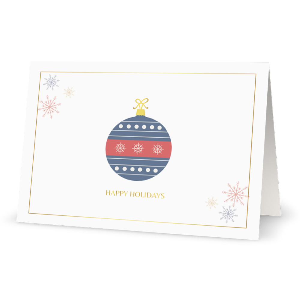 Corporate Holiday Cards: Happy Holidays Ornament