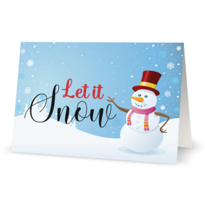 Corporate Holiday Cards: Snowman - Folded