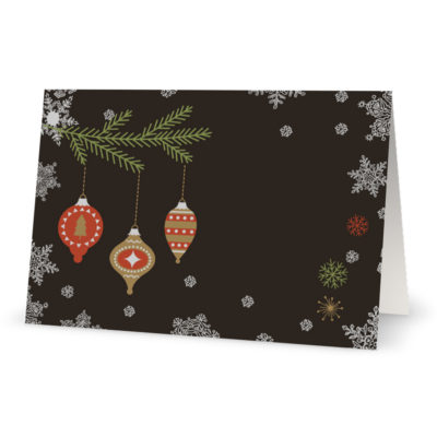 Corporate Holiday Cards: Illustrated Ornaments