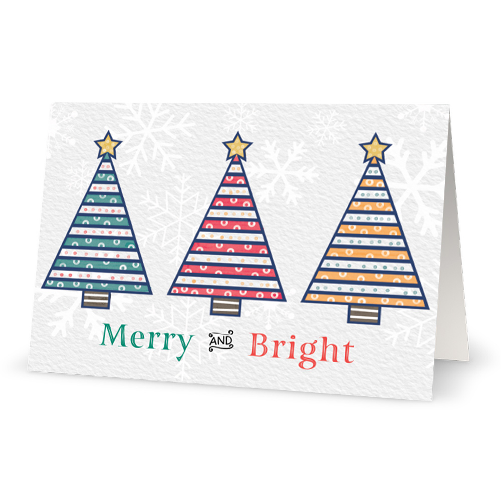 Corporate Holiday Cards: Merry & Bright Trees