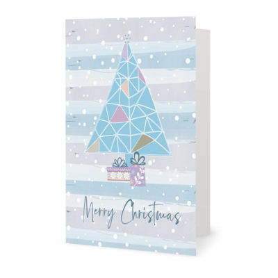 Corporate Holiday Cards: Merry Christmas Abstract Tree