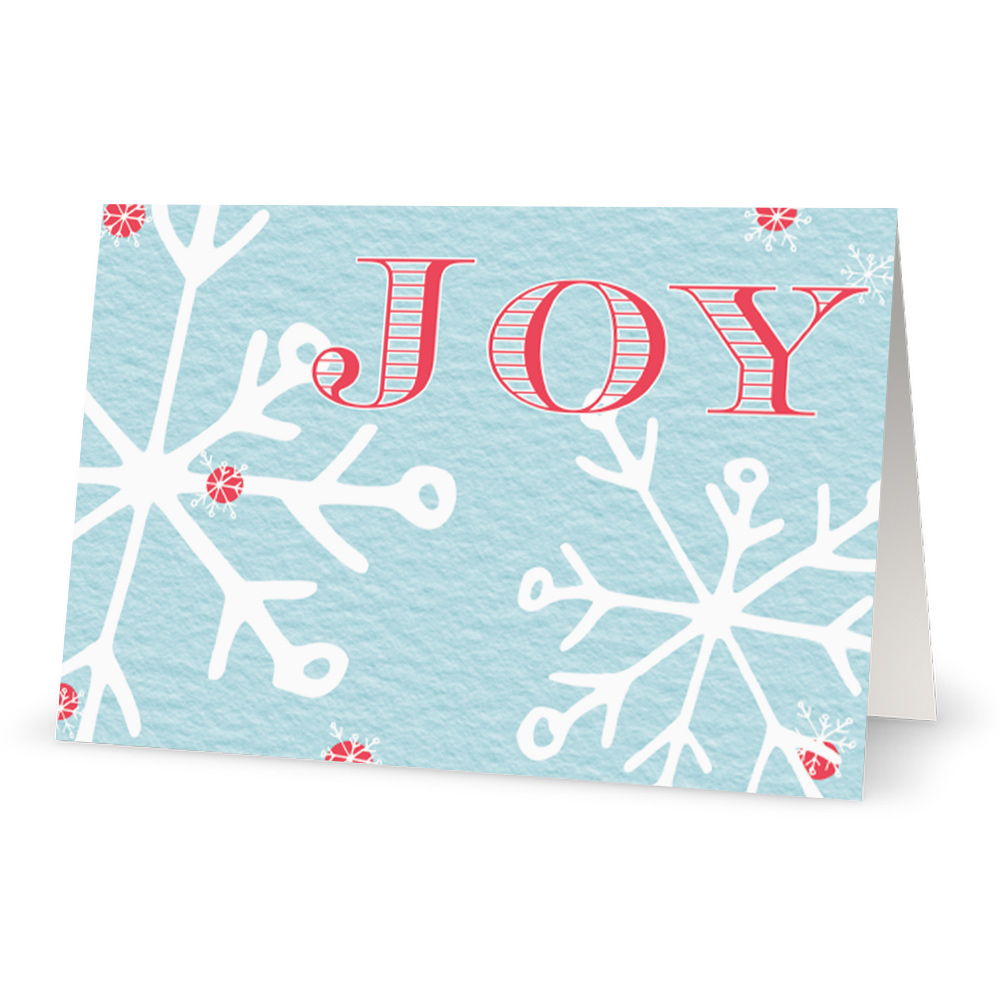 Corporate Holiday Cards: Joy with Snowflakes