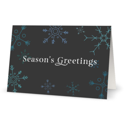 Corporate Holiday Cards: Season's Greetings Snowflakes