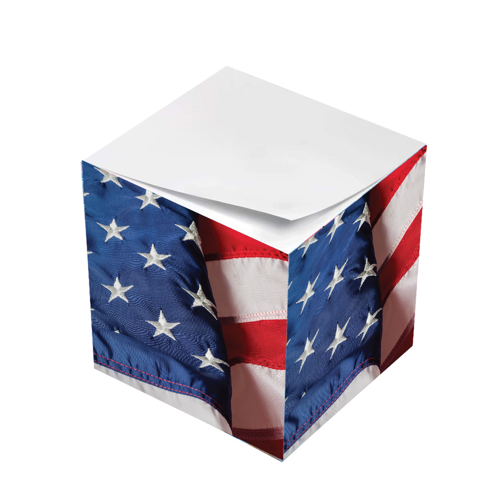 traditional flag sticky note cube
