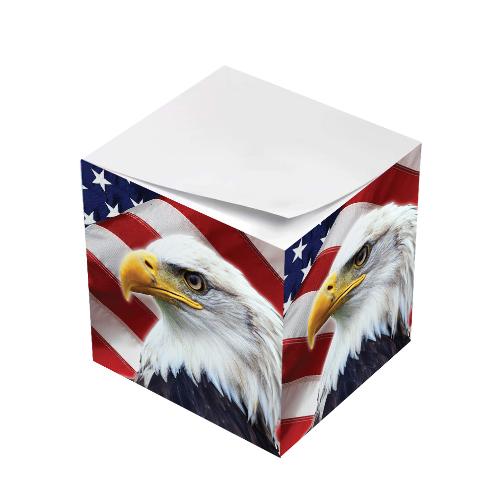 american eagle sticky note cube