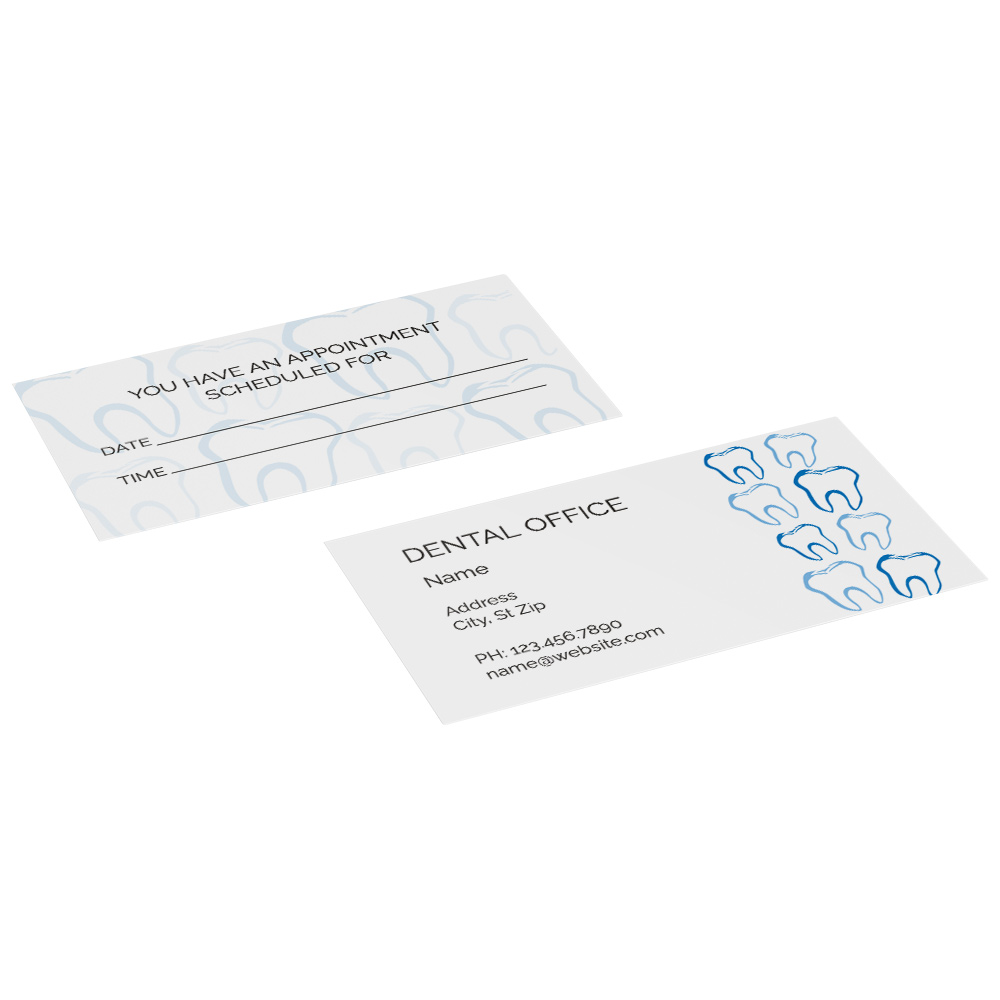 dental office appointment cards