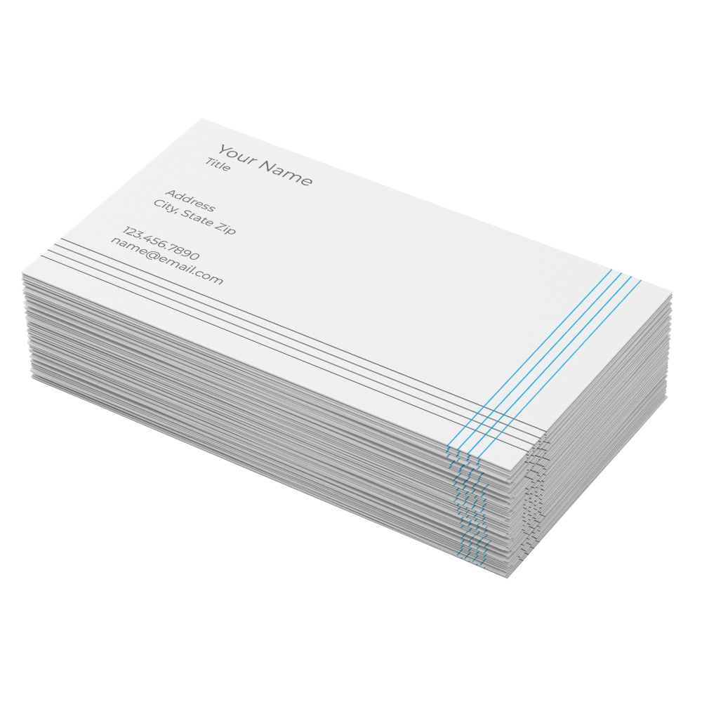 blue gray striped business cards