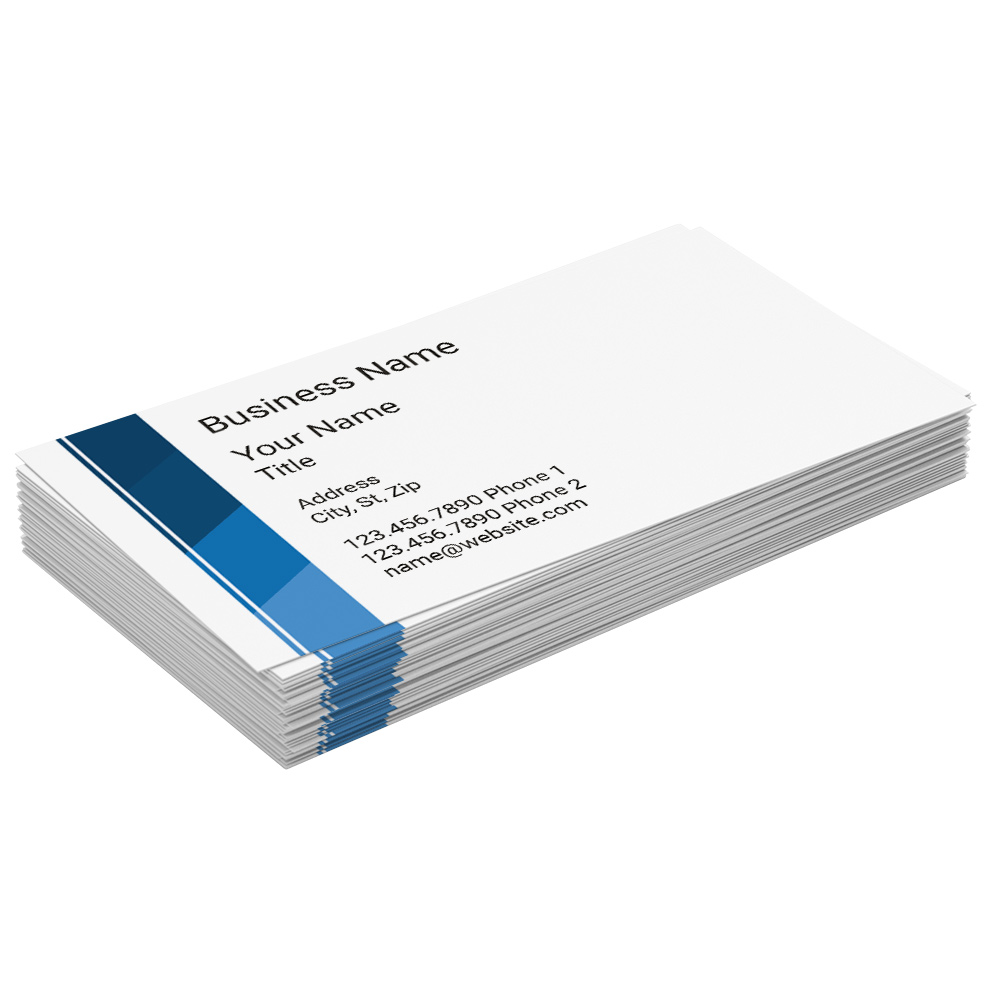 blue stripe business cards