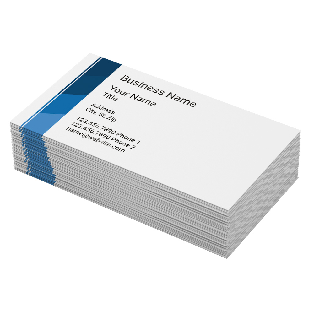 blue striped business cards