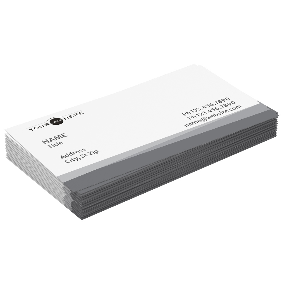 gray diagonal stripe business cards