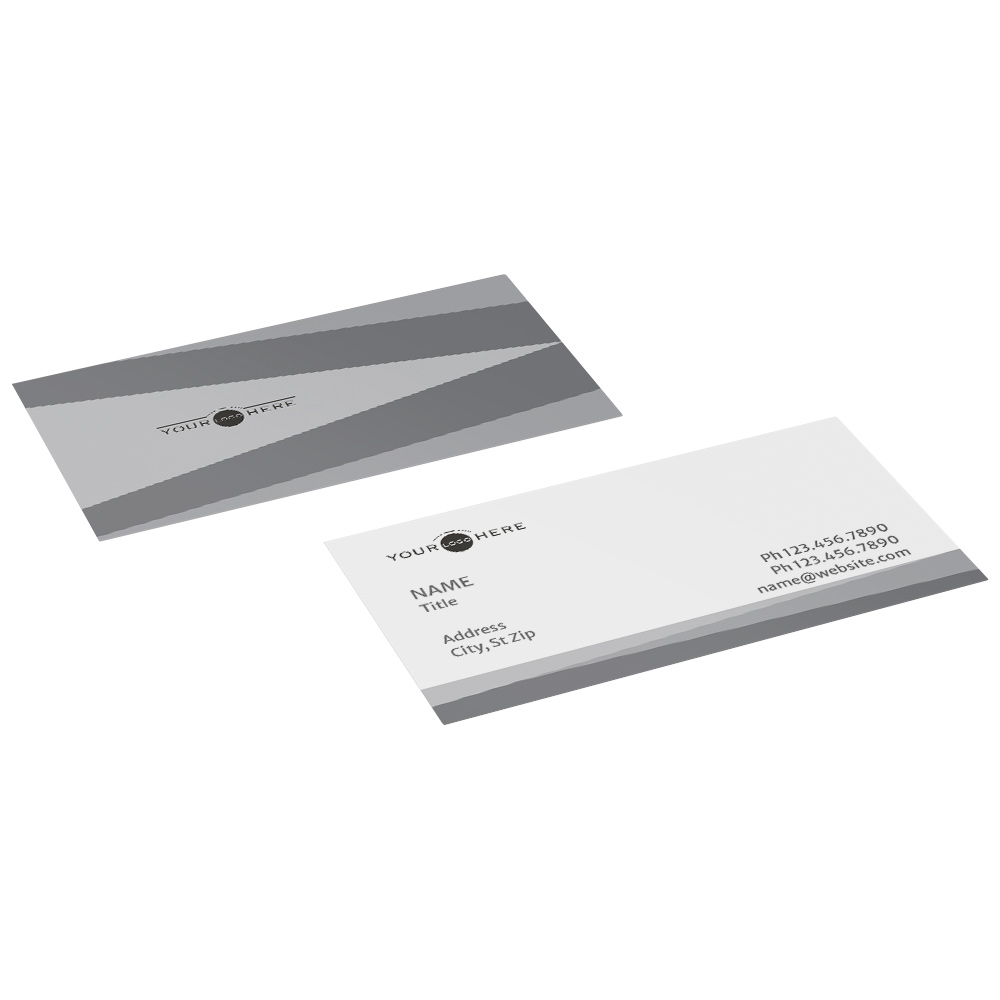 gray diagonal stripe business cards