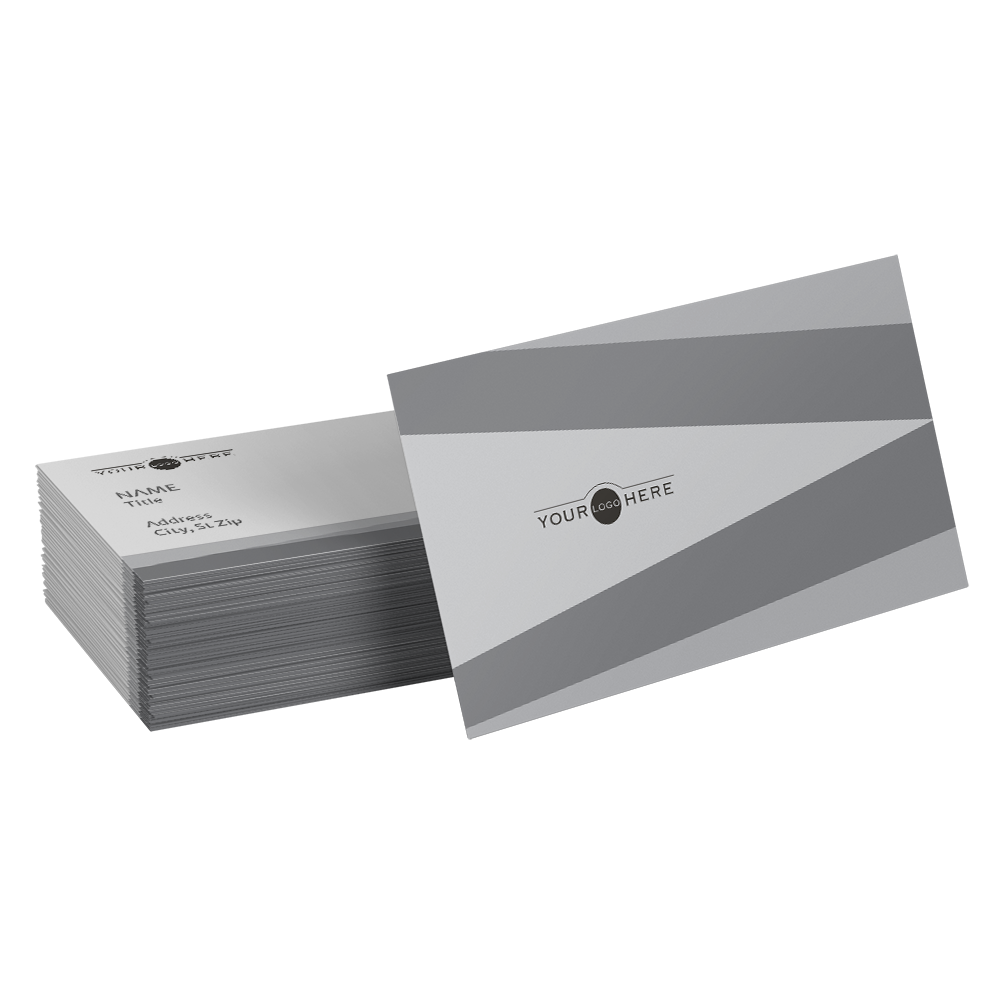 gray diagonal stripe business cards