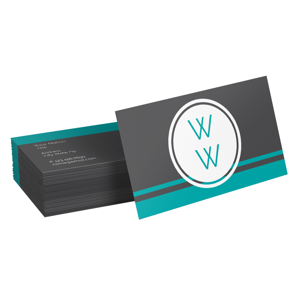 gray teal business cards