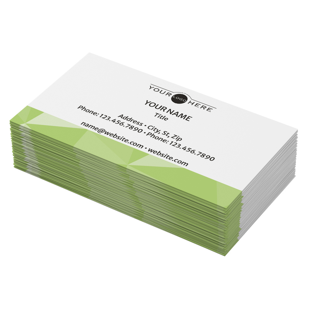 green triangles business card