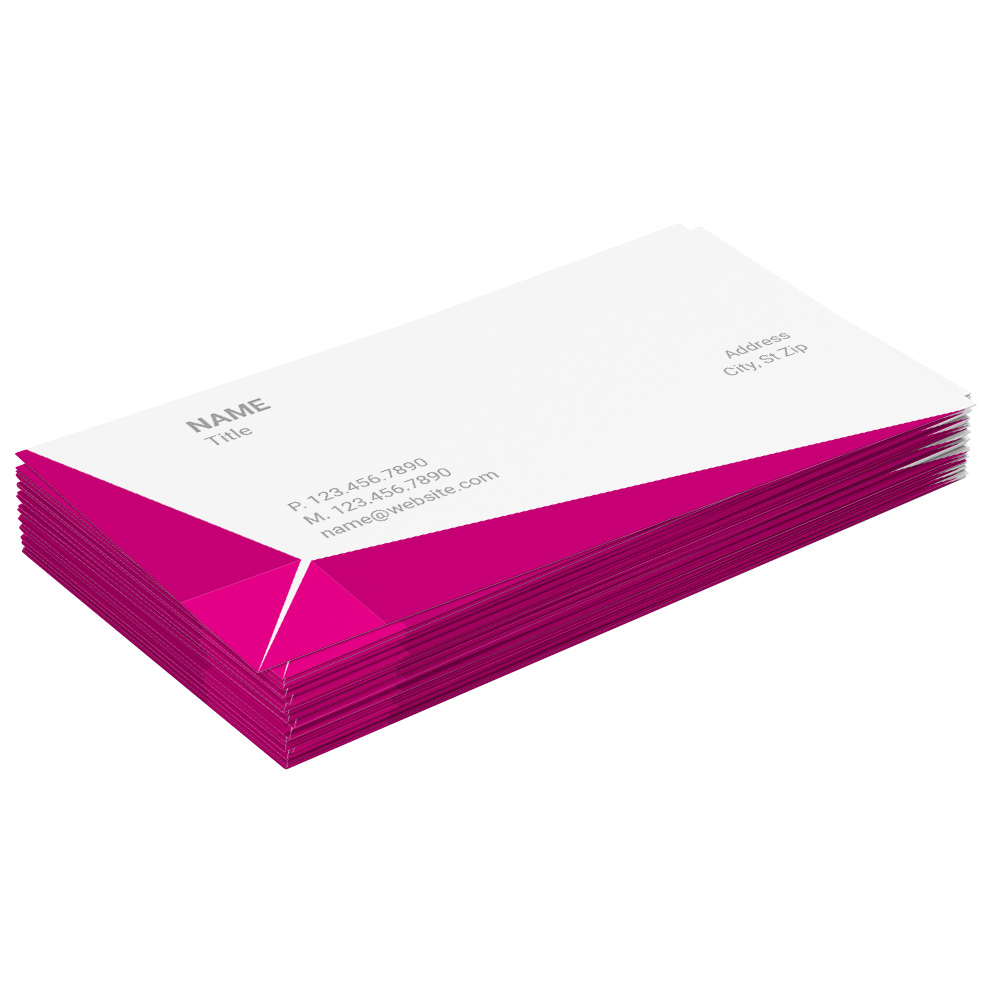 magenta triangles business cards