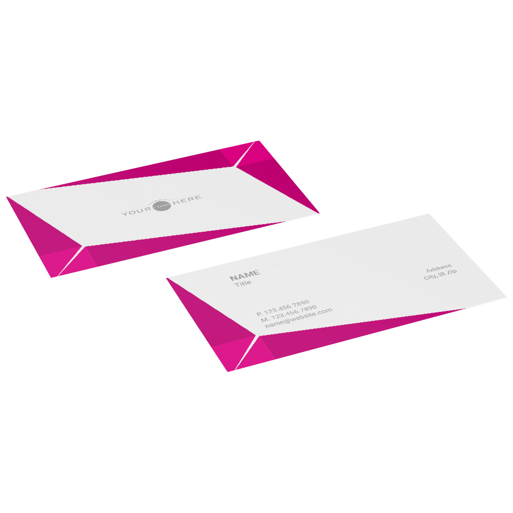magenta triangles business cards