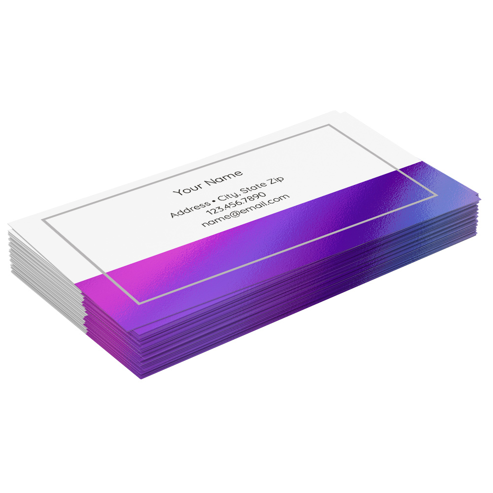 purple gradient business cards