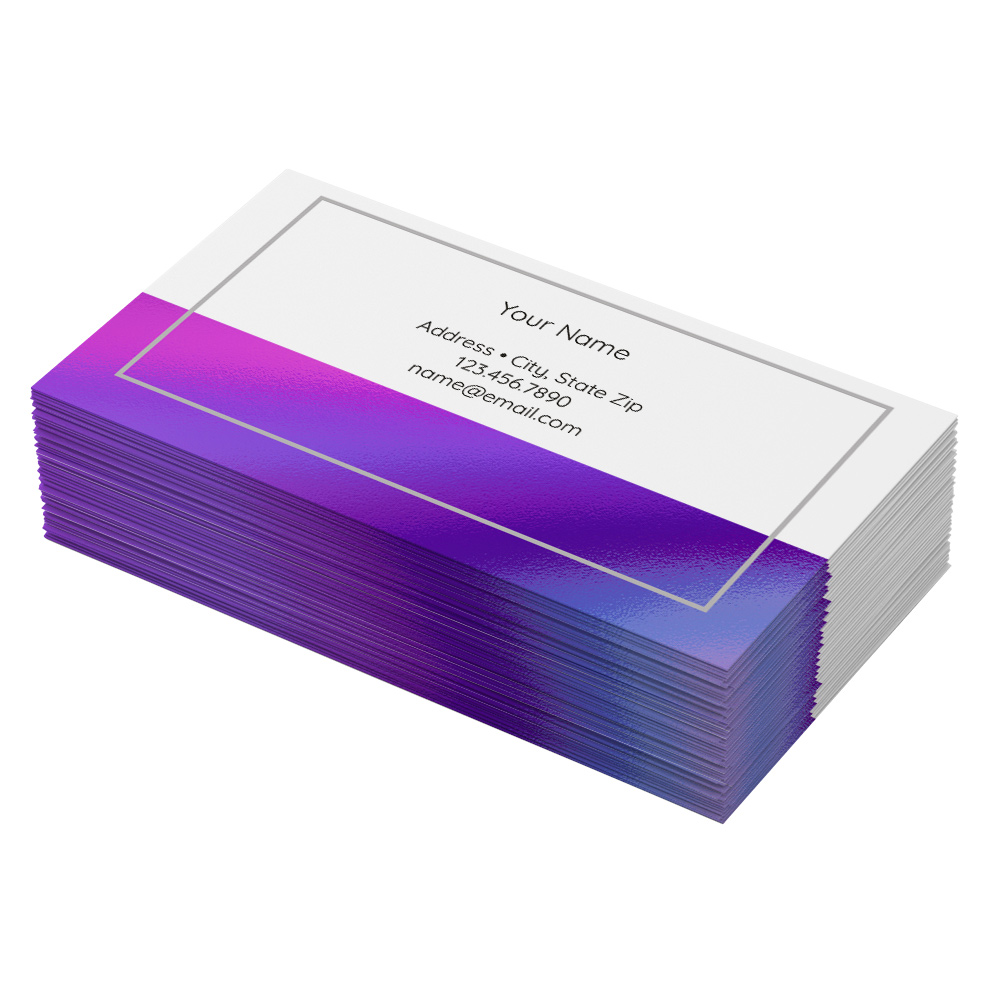 purple gradient business card