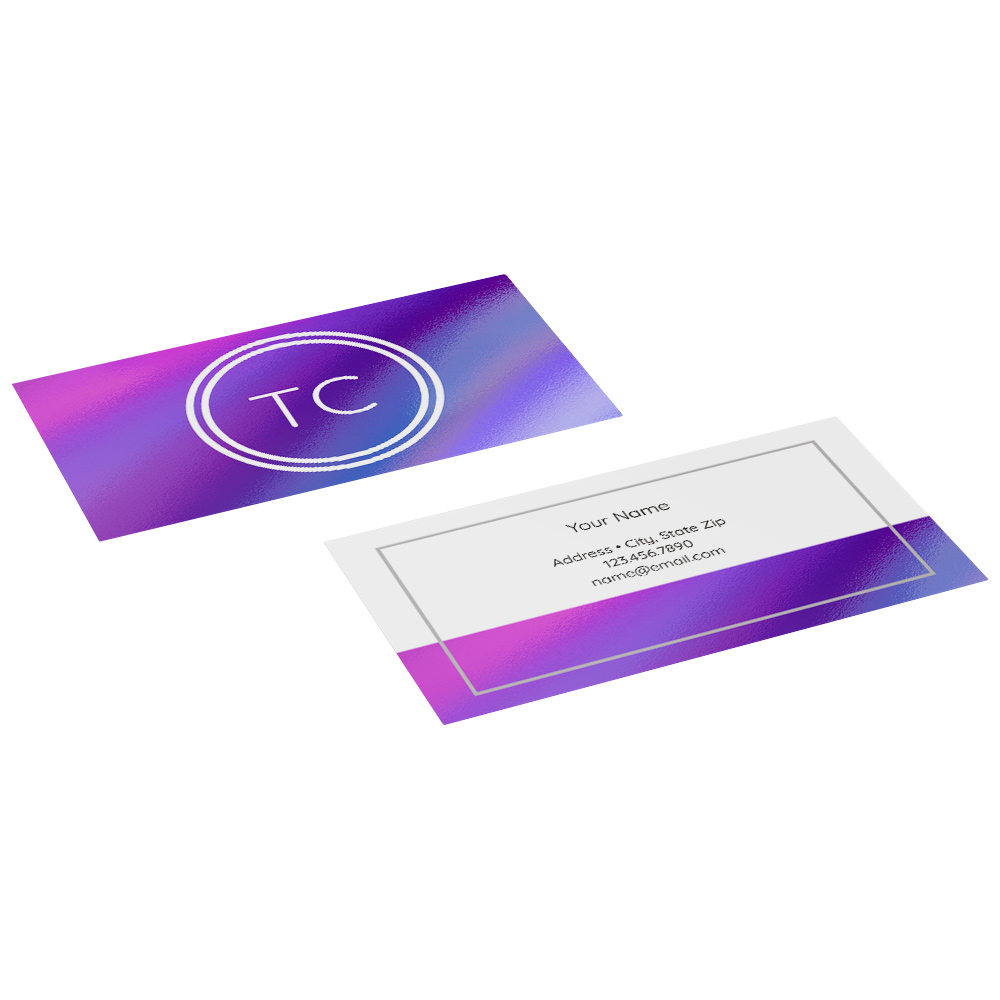 purple gradient business cards