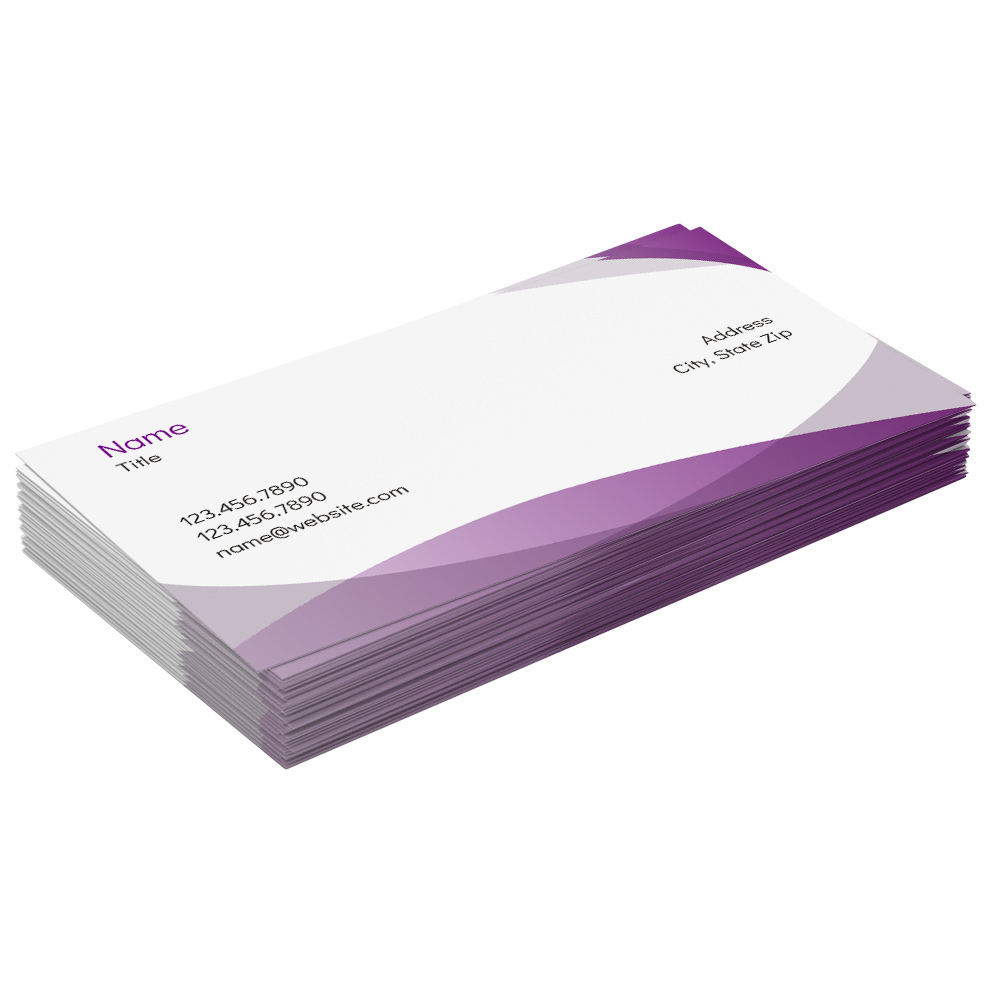 purple swirls business cards