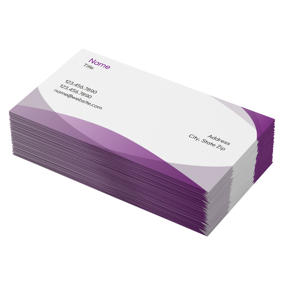purple circles business card