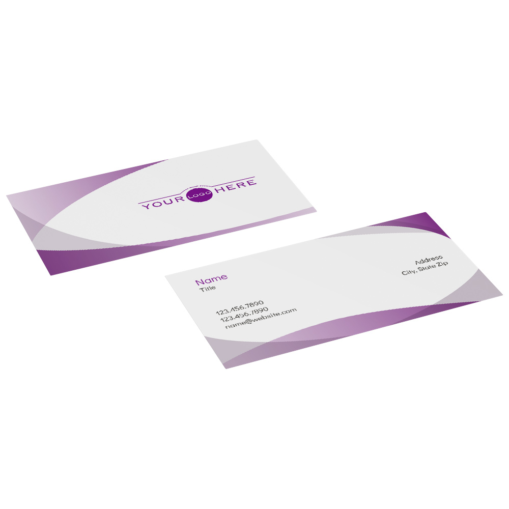 purple swirls business cards