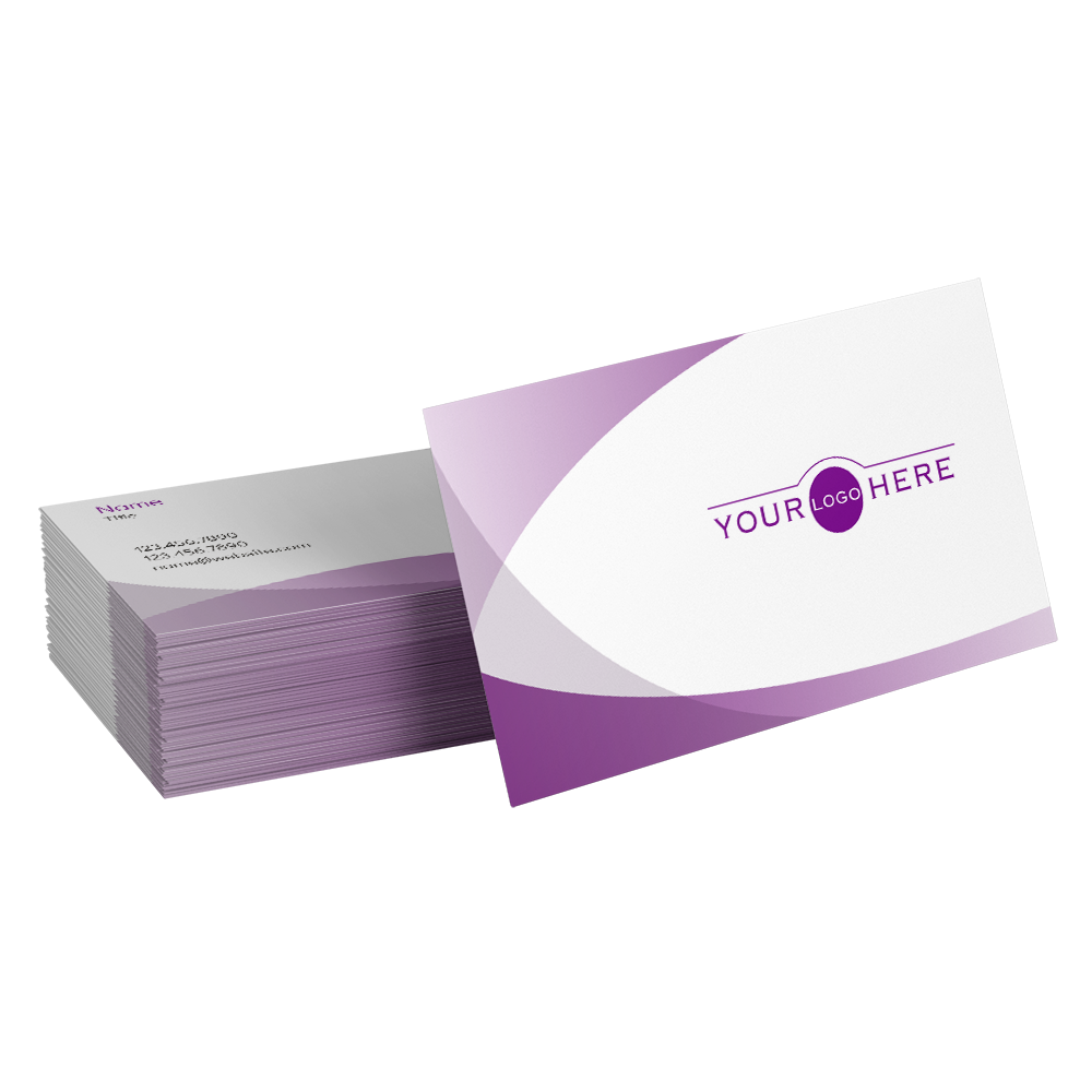 purple circles business cards