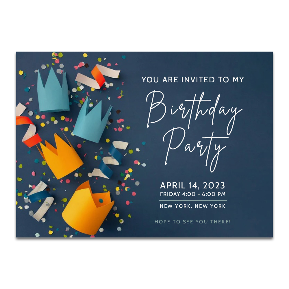 Birthday Party Invitation - Horizontal