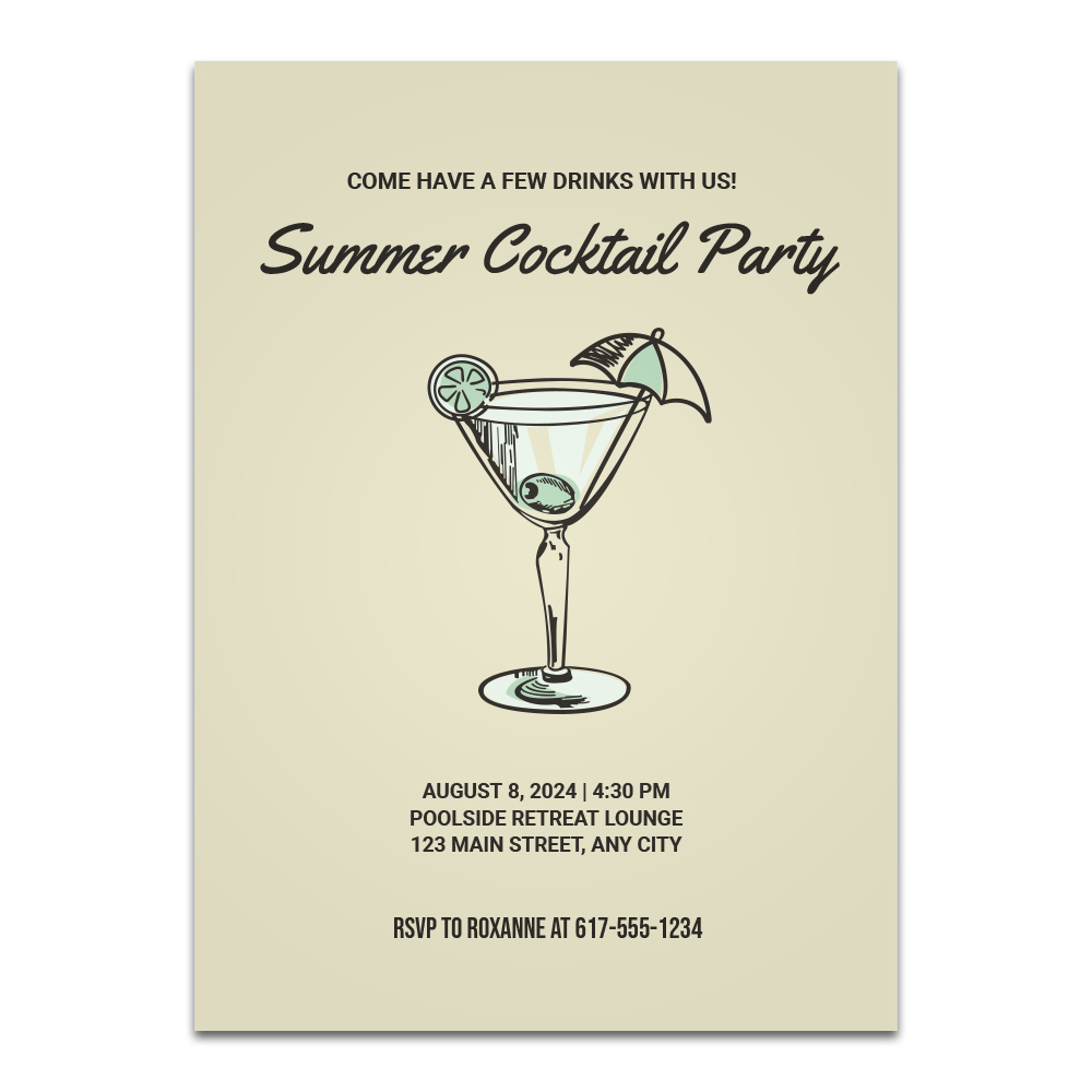 cocktail party invitation