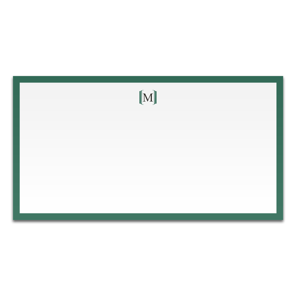 Initial Brackets Monarch Notecard