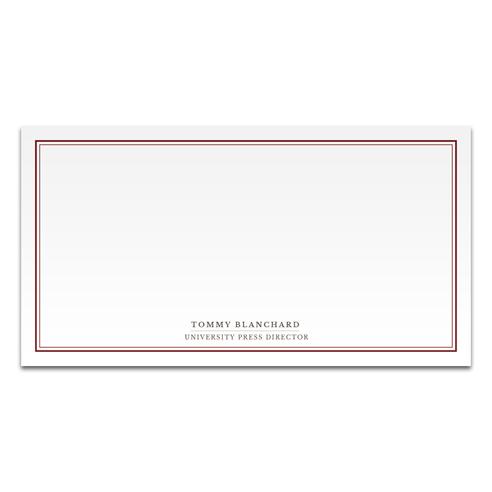 Name & Job Title Monarch Notecards
