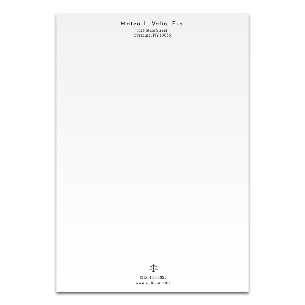 Legal Themed Monarch Letterhead