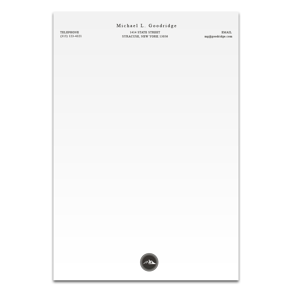 Three Column Monarch Letterhead