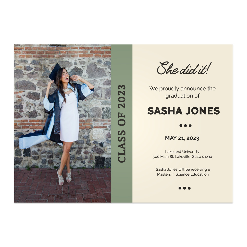 graduation party invite horizontal photo