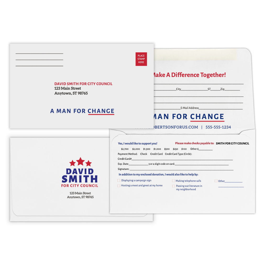 #6 3/4 Political Remittance Envelopes - Full Color