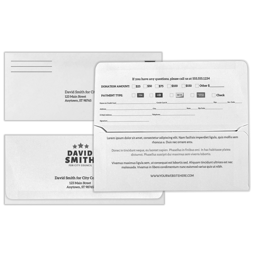 #9 Political Remittance Envelope - Black Ink